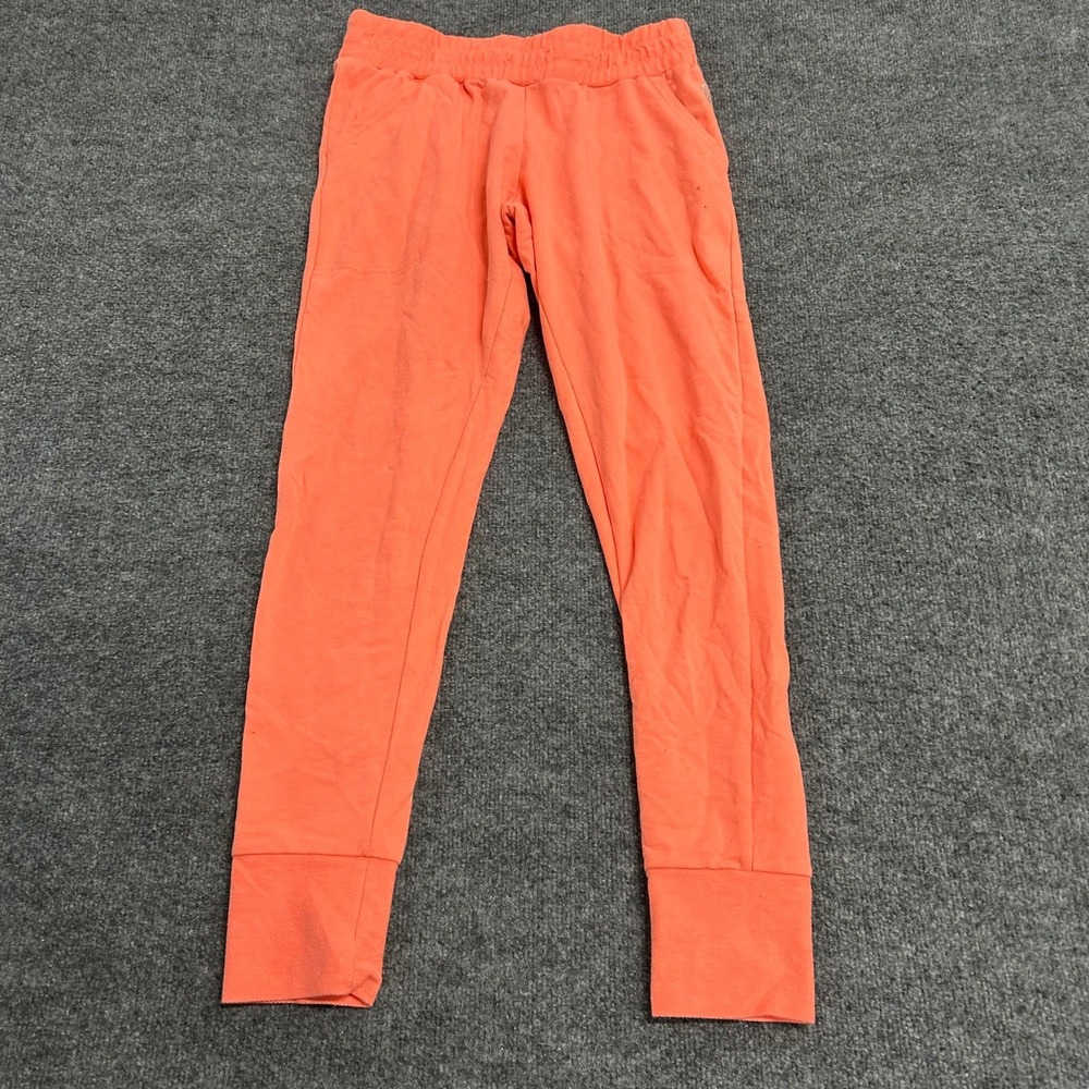 FP Movement Joggers Womens Size S Neon Orange Cotton Blend Athletic Sweatpants